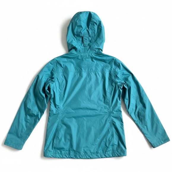 Marmot Hooded Rain Jacket Teal Lightweight Waterproof Shell Raincoat Medium - Picture 3 of 11